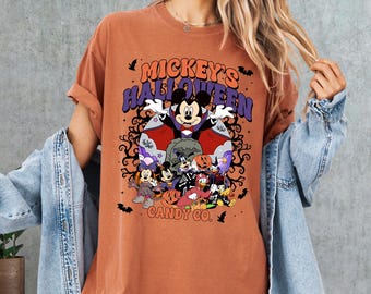 Comfort Colors Mickey's Halloween Shirt, Spooky Disney Tee