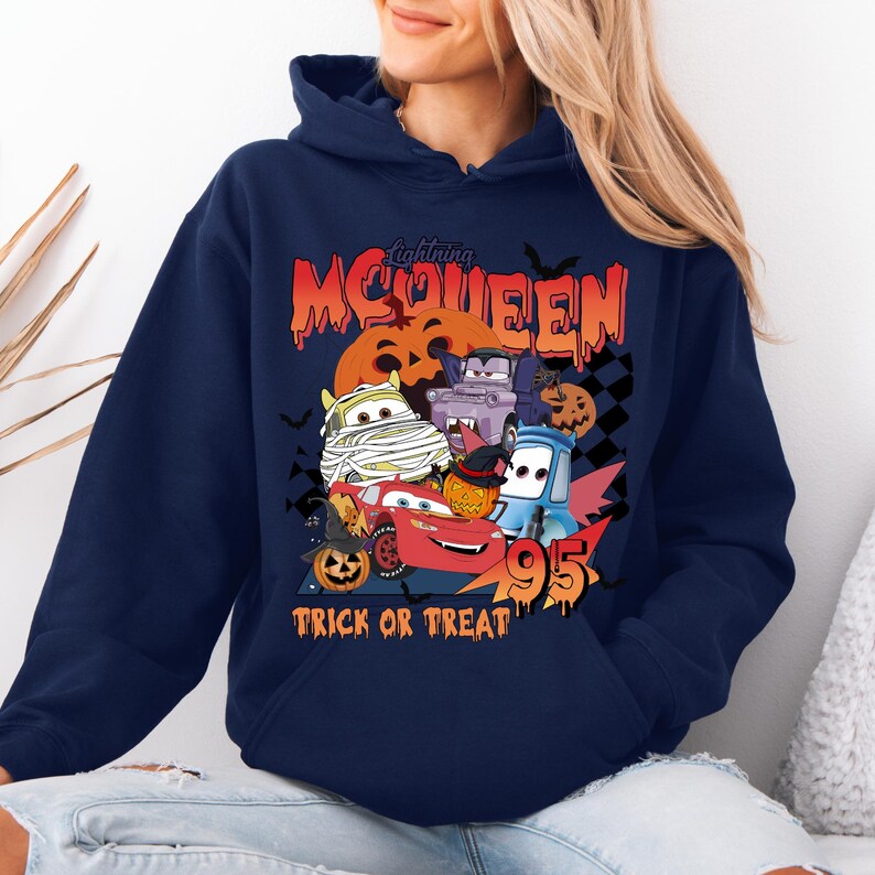Lightning McQueen Halloween Hoodie, Disney Cars Trick or Treat Pullover image 5