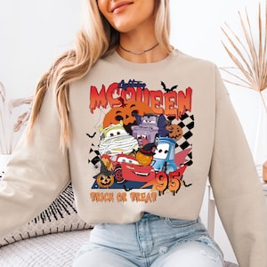 Lightning McQueen Halloween Hoodie, Disney Cars Trick or Treat Pullover image 1