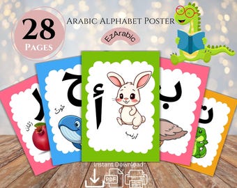 Arabic Alphabet Poster Set | Printable Learning for Kids (PDF)