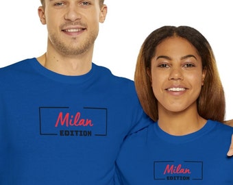 Milan Edition T-Shirt, Cotton Tee, Italy Vacation Shirt, Honeymoon, Family Vacation Tshirt