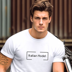 Italienisches Modell Shirt, lustiges T-Shirt, weiches weißes Unisex T-Shirt, Geschenk für sie, Geschenk für ihn, Italien