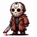 Horror Character SVG, Horror SVG, Chibi Horror Svg, Halloween Svg, Cute Horror Svg, Compatible with Jason Voorhees\/Friday the 13th