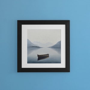 minimal lake printable wall art | modern home decor | Office wall digital print | Contemporary downloadable art | instant digital download