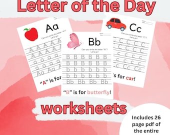 Alphabet Handwriting Worksheets: ABC Phonics Tracing (PDF)