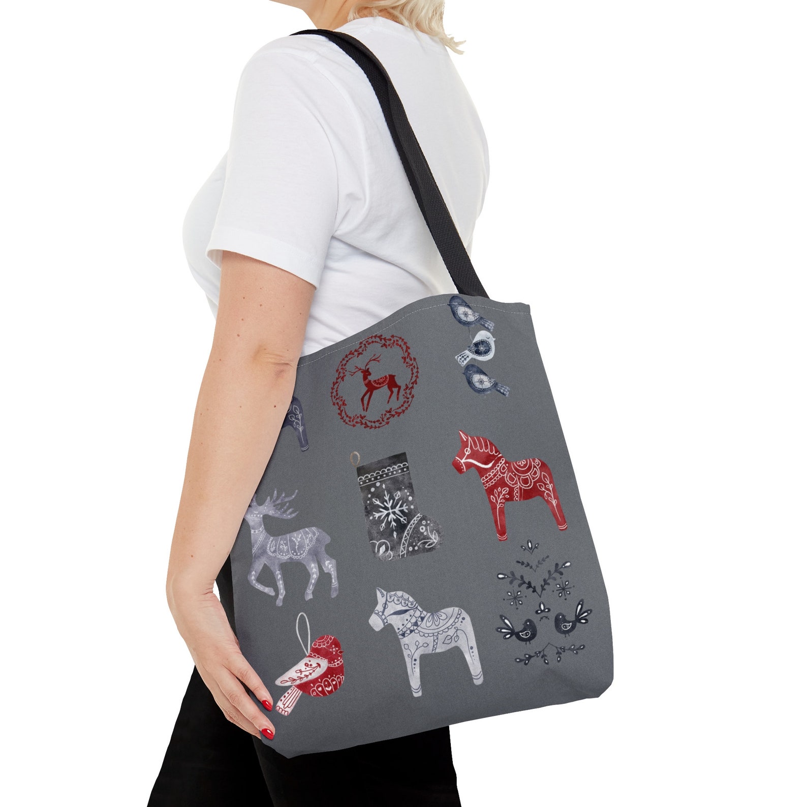 Dala Horse Canvas Tote Bag Shopping Bag Book Bag Grocery Bag Etsy