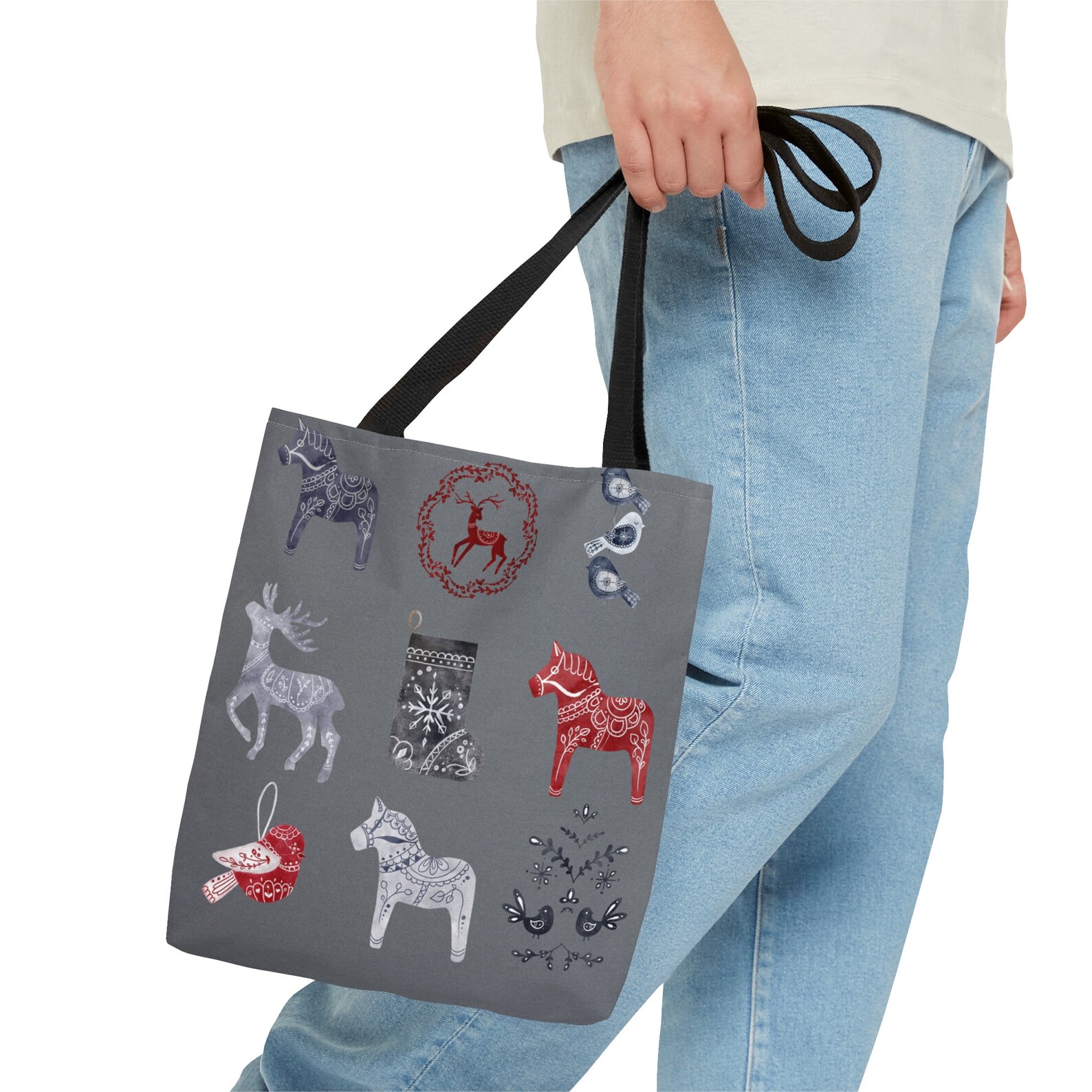 Dala Horse Canvas Tote Bag Shopping Bag Book Bag Grocery Bag Etsy