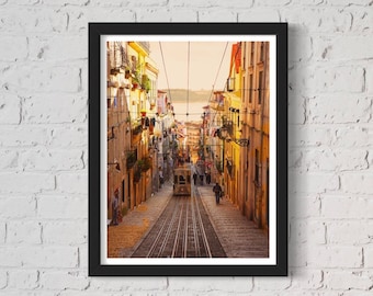 Lisbon tram poster, Portugal tram, Lisbon tram wall art, Lisbon tram photography, tram wall art, tram photography