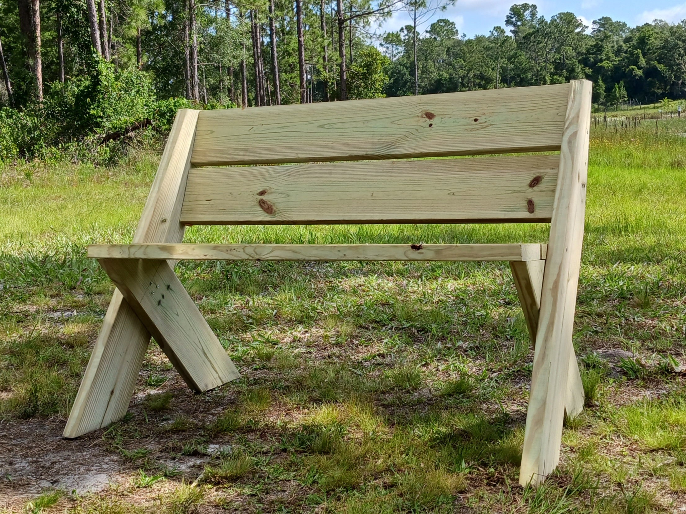 Simple Garden Bench Plans Etsy