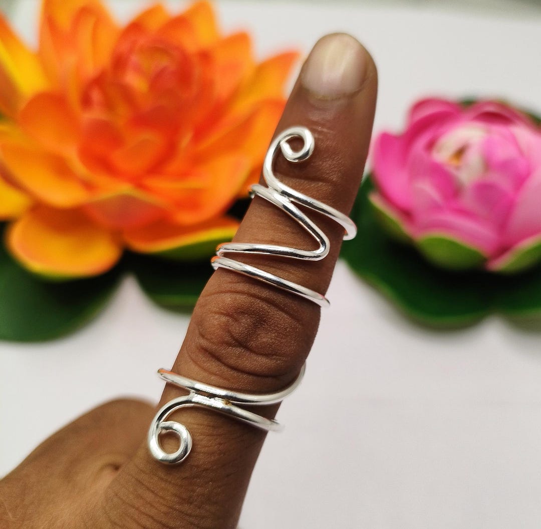 Sterling Silver Platedarthritis Splint Ring, Knuckle Support Jewelry - Etsy
