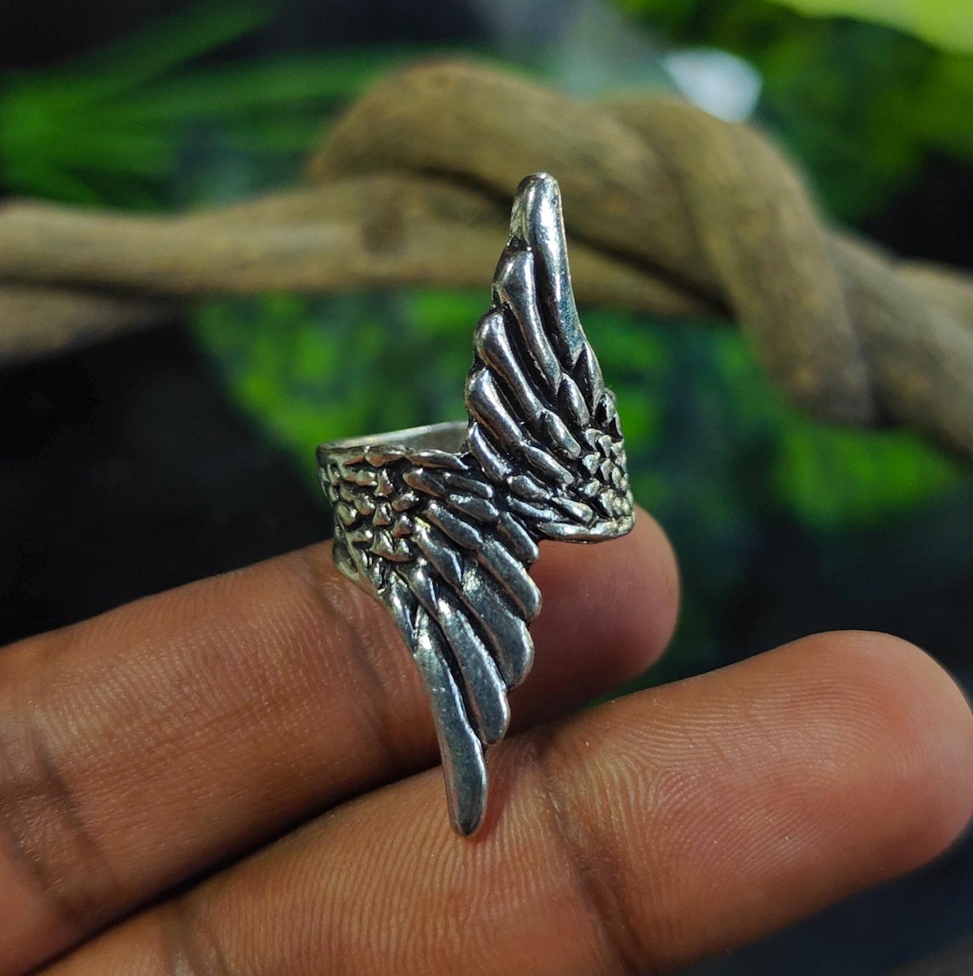 Angel Wings Ring, Adjustable Religious Jewelry - Etsy