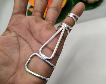 Sterling verzilverde ring artritis vingerspalk, knokkelsteun