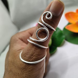 Sterling Silver Arthritis Splint Ring, Thumb & Finger Support