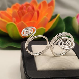 Sterling Silver Arthritis Splint Ring, Adjustable Joint Support