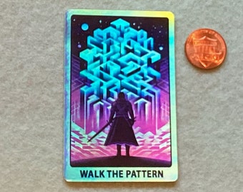 Walk the Pattern Holographic Vinyl Sticker | Nine Princes in Amber Inspired | Rainbow Effect