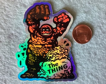 The Thing Holographic Sticker | Fantastic Four Marvel Decal