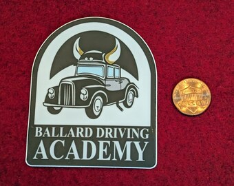 Ballard Driving Academy Sticker | Tribute to Seattle | Uff Da | Almost Live!