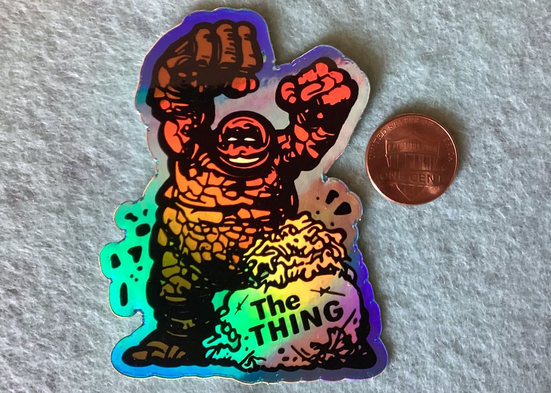 The Thing Holographic Sticker | Fantastic Four Marvel Decal - Etsy