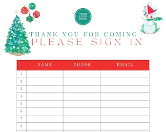 Real Estate Open House Sign-In Sheet: Red-Green Edition (PDF)