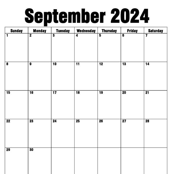 Calendrier de 12 mois septembre 2024-août 2025 | Imprimable| Téléchargeable instantanément | Année scolaire fiscale| Édition portrait