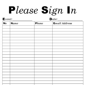 Open House Sign-In Sheet | Real Estate Marketing | Instant Download | PDF | Sign In Sheet | Real Estate Agent | Finer Style Edition