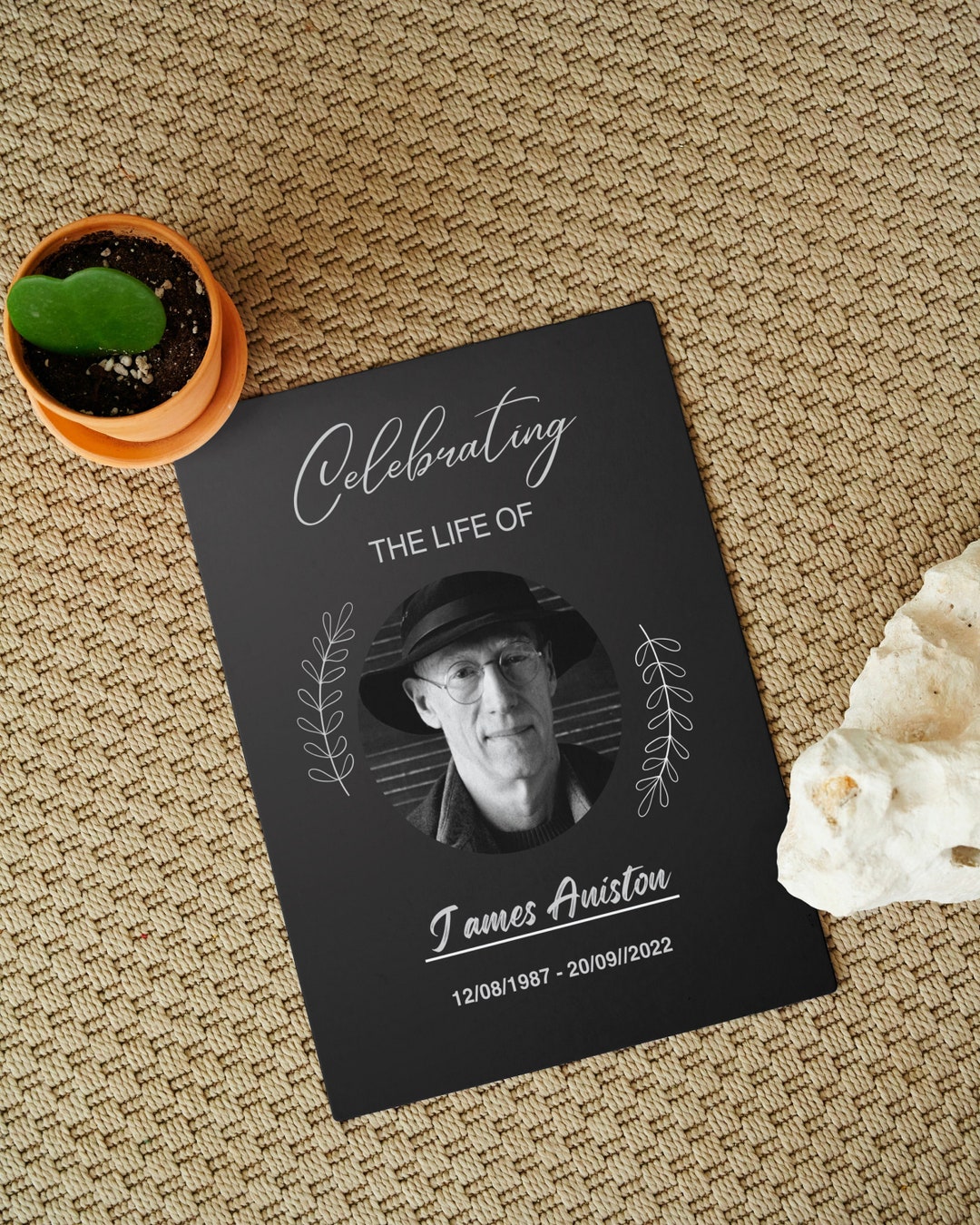 Editable Black Funeral Program Template Celebrating the Life Etsy