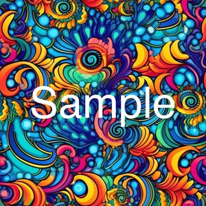 Colorful Psychedelic Floral Pattern