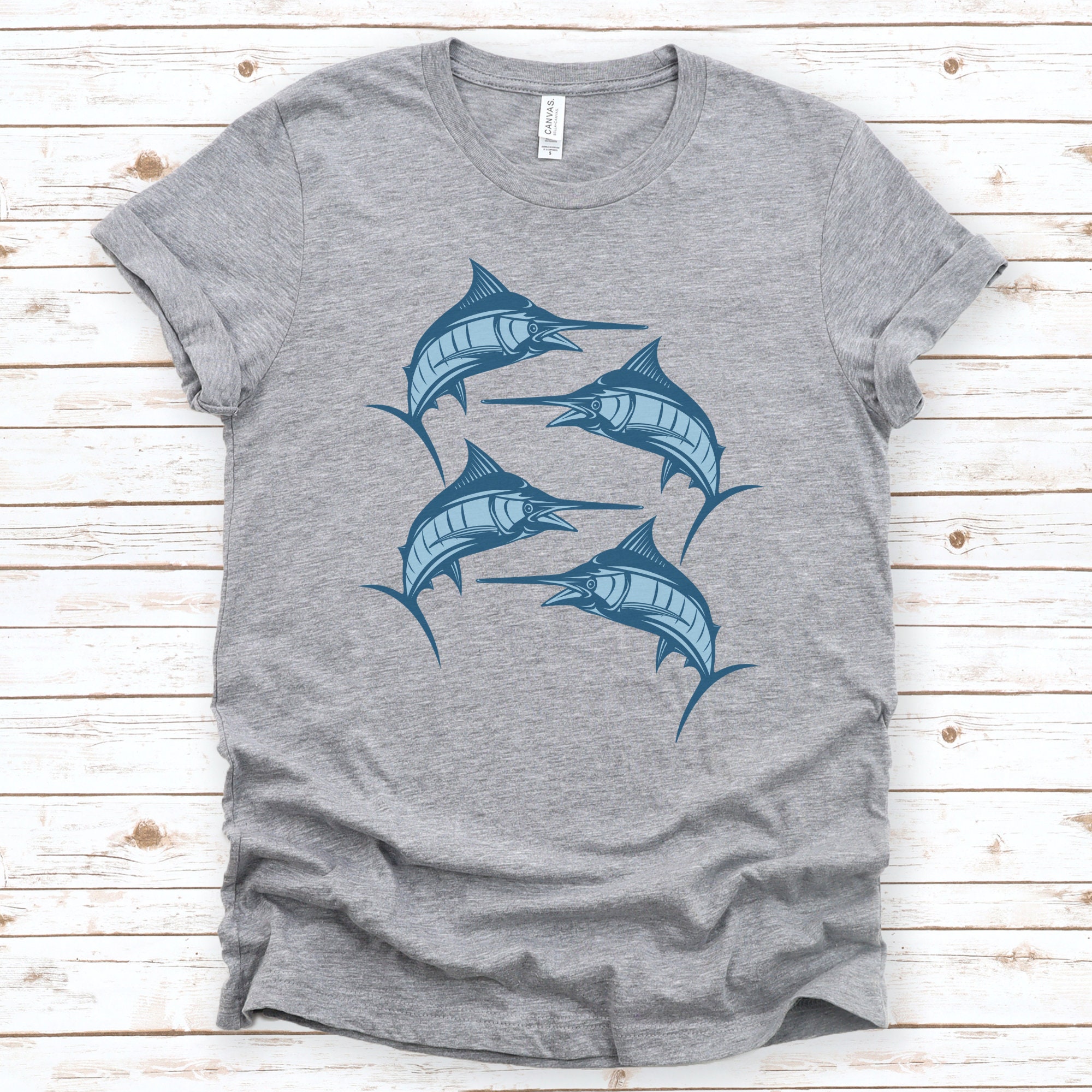 Blue Marlin Shirt Swordfish Tshirt Deep Sea Fishing Tee Fisherman Tee