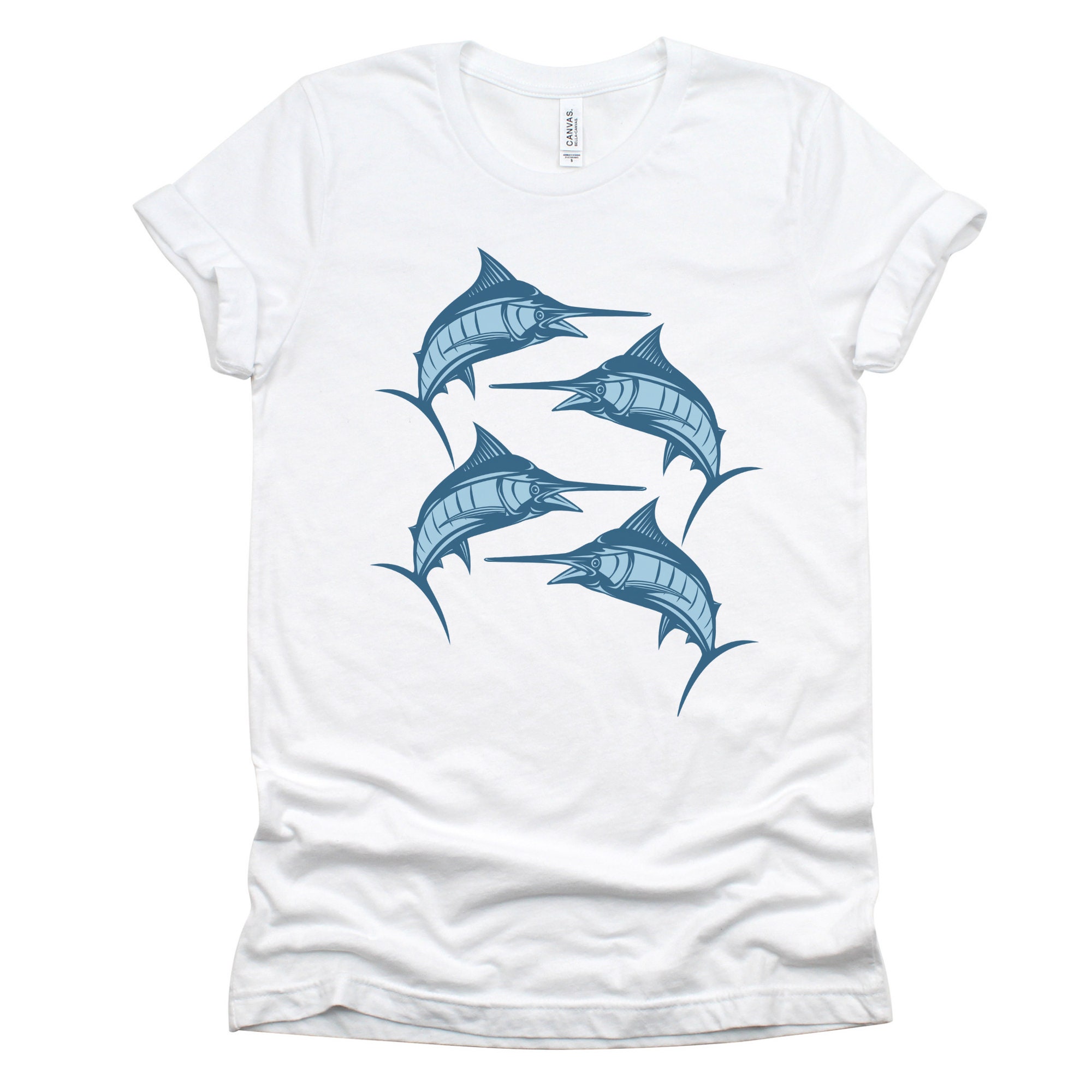 Blue Marlin Shirt Swordfish Tshirt Deep Sea Fishing Tee Fisherman Tee