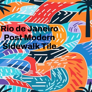 Digital Download of a Post Modern Sidewalk in Rio de Janeiro, Brazil (Tile)