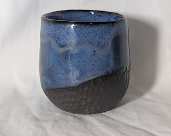 Blue Ceramic Cup | Handmade Mug | Minimalist Coffee Cup | Artisan Pottery | Modern Drinkware | Unique Tea Cup | Wine Tumbler