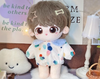 20CM Plush Doll with Skeleton, Kawaii Plush Doll, Sweet Cotton Doll, DIY Cotton Doll, Gift for Doll Lovers, Clothes Not Included