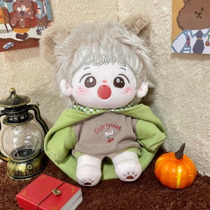 20CM Handmade Plush Doll Clothes, Plush Doll Cute Hoodies, Plush Doll Hoodie, Plush Doll Cute Clothes, Cotton Doll Clothes, Doll Costume