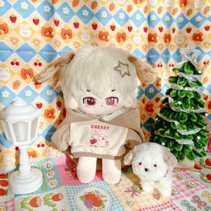 20CM Plush Doll with Skeleton, Kawaii Plush Doll, Sweet Cotton Doll, DIY Cotton Doll, Gift for Doll Lovers, Clothes Not Included