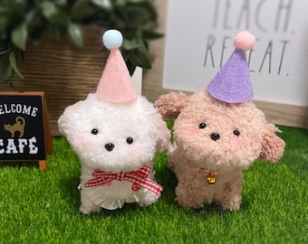 Handmade Plush Root Twisting Rod Puppy, Plush Animal, Kawaii Puppy Plush Toy, Kawaii Plushies, Cute Plushie Gift, Plush Dog, 4 Piece Set