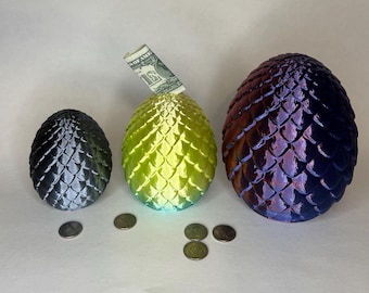 Dragon Egg Piggy Bank - Coin Bank - 3D Printed