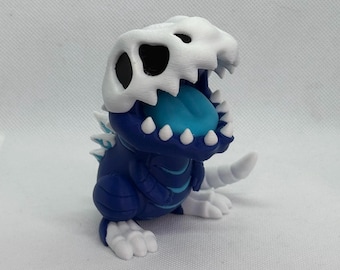 Boney Beast Blue Zilla T-Rex 3D Printed Dinosaur Toy