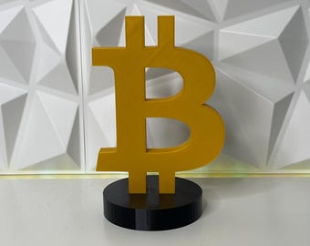 3D Printed BTC Desk Art Bitcoin