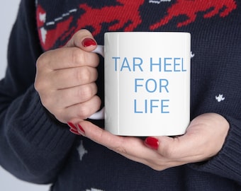 Tar Heel for Life: omarm elke slok met onze iconische keramische mok van 11 oz