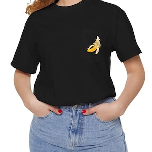 Camiseta engraçada de bolso Banana Banana-ception
