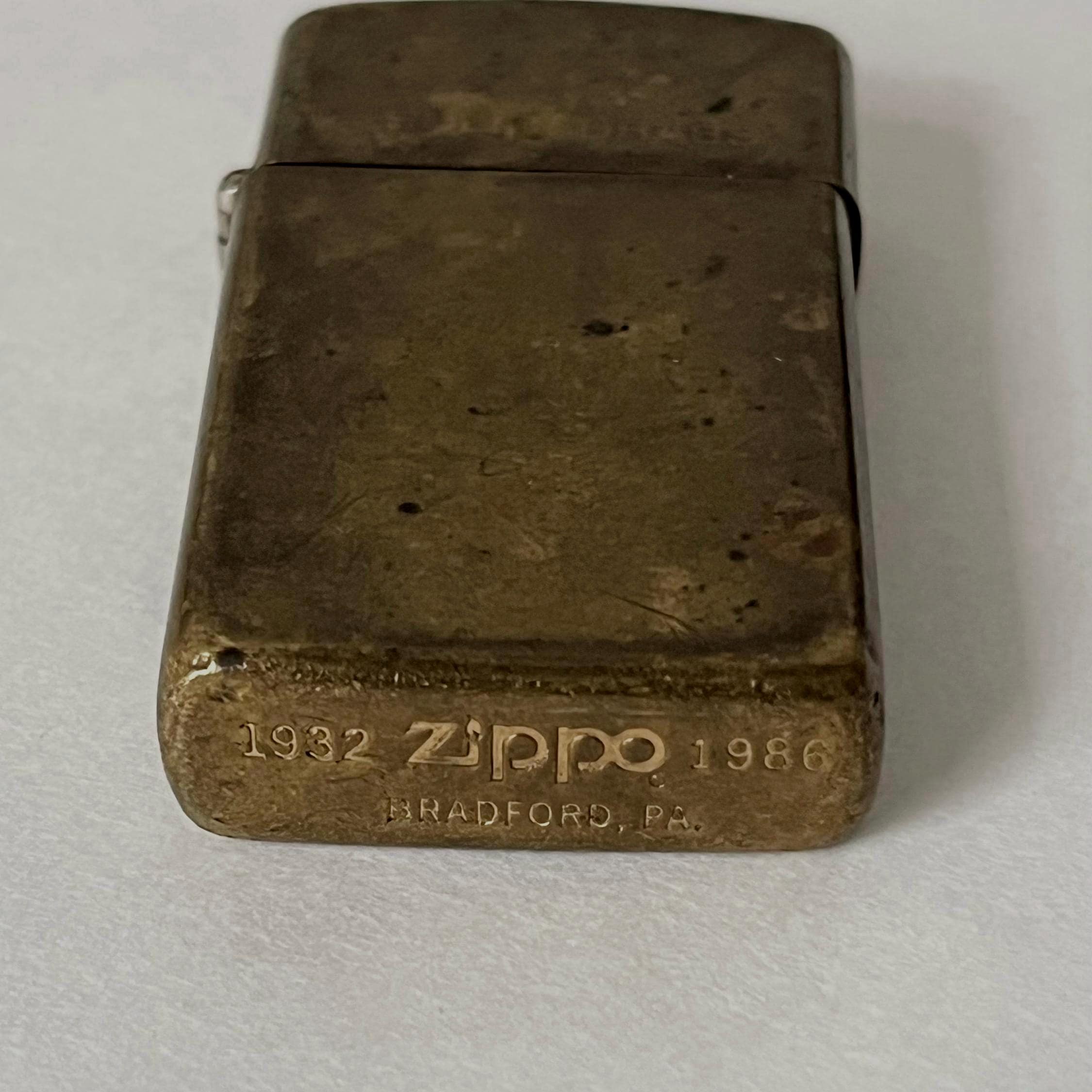 Vintage 1986 Zippo Solid Brass Lighter, Bradford PA - Etsy