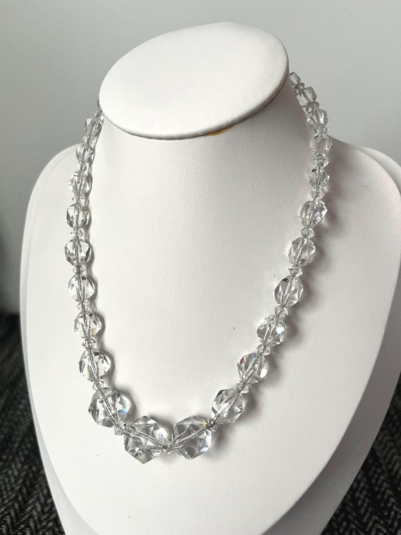 Vintage Clear Crystal Necklace