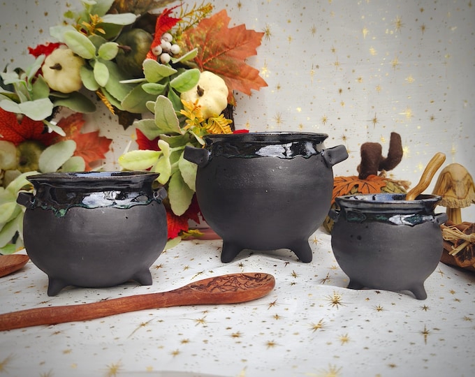 Featured listing image: Ceramic Stoneware Cauldrons
