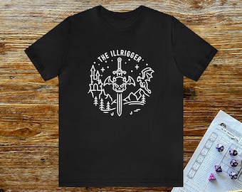 Camiseta de clase de D&D de Illrigger, camiseta de Dungeons and Dragons, ropa vintage desgastada de DnD, camiseta geek de DnD, regalo de DnD para él y para ella