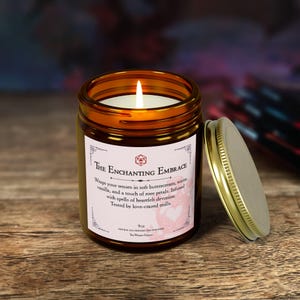 DnD Scented Candle - The Enchanting Embrace, Valentine’s Day Special, D&D Player, Dungeon Master Gift, Dungeons and Dragons Fragrance