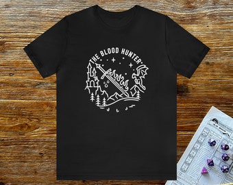 DnD blood hunter shirt, Dungeons and Dragons tee, Distressed Vintage D&D apparel, Geeky DnD t-shirt, DnD gift for him and her