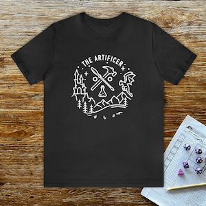 DnD artificer shirt, Dungeons and Dragons tee, Distressed Vintage D&D apparel, Geeky DnD t-shirt, DnD gift for him and her