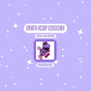 フェム ドライ ボーンズ | ピクセル アート エモート | ピンク パープル | マリオ カート | スーパー マリオ エモート | Twitch エモート | Discord エモート