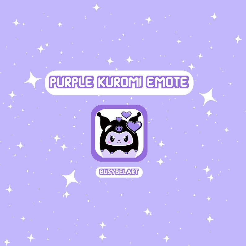 Pastel Kuromi Twitch Emote Pastel Purple Aesthetic Etsy