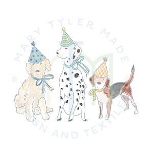 Party Dogs Digital Clipart- Instant Download